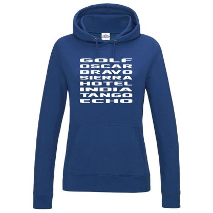 Ladies G.O.B.S.H.I.T.E Hoodie - Royal Blue, 18