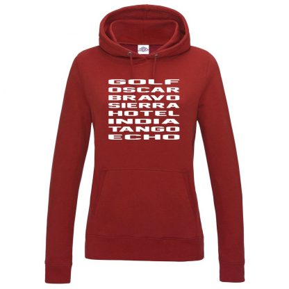 Ladies G.O.B.S.H.I.T.E Hoodie - Red, 18