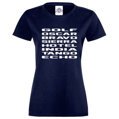 Ladies G.O.B.S.H.I.T.E T-Shirt - Navy, 18