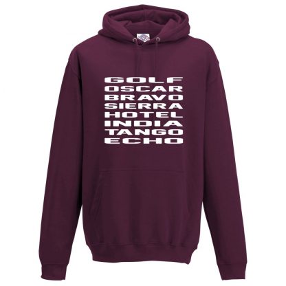 Mens G.O.B.S.H.I.T.E Hoodie - Maroon, 2XL