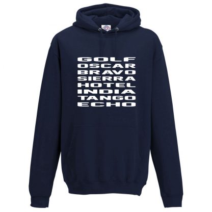 Mens G.O.B.S.H.I.T.E Hoodie - Navy, 5XL