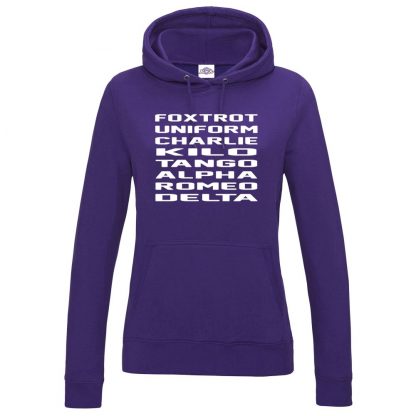 Ladies F.U.C.K.T.A.R.D Hoodie - Purple, 18