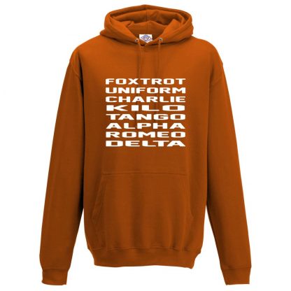 Mens F.U.C.K.T.A.R.D Hoodie - Orange, 2XL