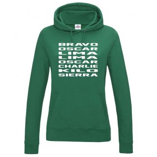 Ladies B.O.L.L.O.C.K.S Hoodie - Bottle Green, 18