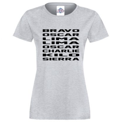 Ladies B.O.L.L.O.C.K.S T-Shirt - Heather Grey, 18