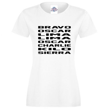 Ladies B.O.L.L.O.C.K.S T-Shirt - White, 18