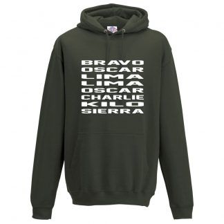 Mens B.O.L.L.O.C.K.S Hoodie - Olive Green, 2XL