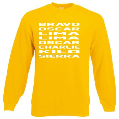 B.O.L.L.O.C.K.S Sweatshirt - Yellow, 2XL