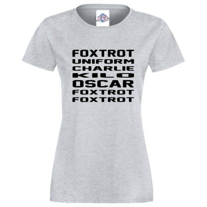 Ladies F.U.C.K.O.F.F T-Shirt - Heather Grey, 18
