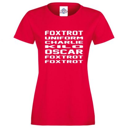Ladies F.U.C.K.O.F.F T-Shirt - Red, 18