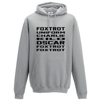 Mens F.U.C.K.O.F.F Hoodie - Charcoal, 2XL