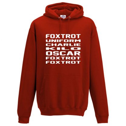 Mens F.U.C.K.O.F.F Hoodie - Red, 3XL