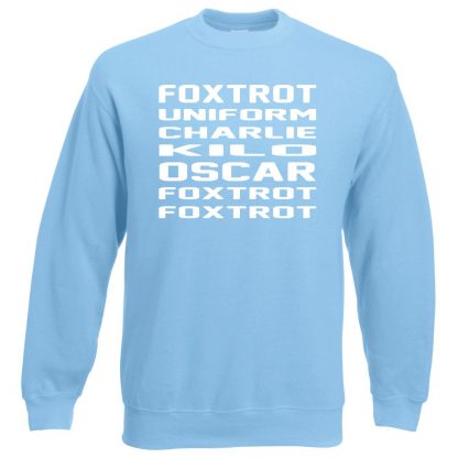 F.U.C.K.O.F.F Sweatshirt - Sky Blue, 2XL