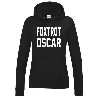 Ladies FOXTROT OSCAR Hoodie - Black, 18