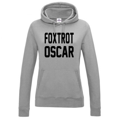 Ladies FOXTROT OSCAR Hoodie - Grey, 18