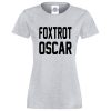 Ladies FOXTROT OSCAR T-Shirt - Heather Grey, 18