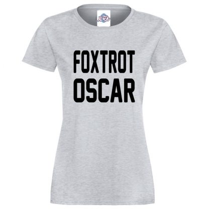 Ladies FOXTROT OSCAR T-Shirt - Heather Grey, 18