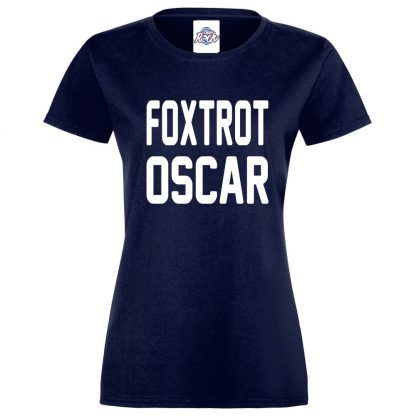Ladies FOXTROT OSCAR T-Shirt - Navy, 18