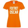 Ladies FOXTROT OSCAR T-Shirt - Orange, 18