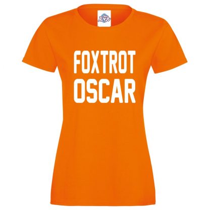 Ladies FOXTROT OSCAR T-Shirt - Orange, 18