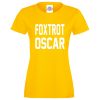 Ladies FOXTROT OSCAR T-Shirt - Yellow, 18
