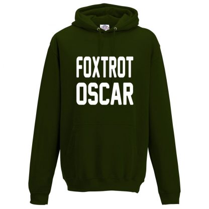 Mens FOXTROT OSCAR Hoodie - Forest Green, 2XL