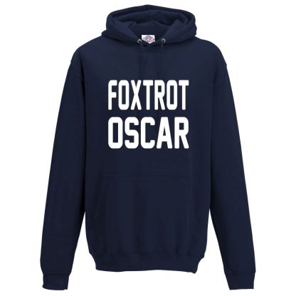 Mens FOXTROT OSCAR Hoodie - Navy, 5XL