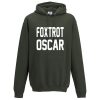 Mens FOXTROT OSCAR Hoodie - Olive Green, 2XL