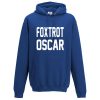 Mens FOXTROT OSCAR Hoodie - Royal Blue, 3XL