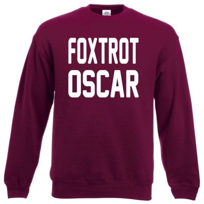 FOXTROT OSCAR Sweatshirt - Maroon, 2XL