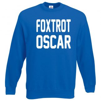 FOXTROT OSCAR Sweatshirt - Royal Blue, 2XL