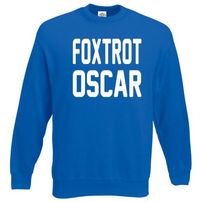 FOXTROT OSCAR Sweatshirt - Royal Blue, 2XL