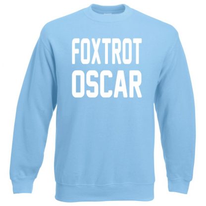 FOXTROT OSCAR Sweatshirt - Sky Blue, 2XL