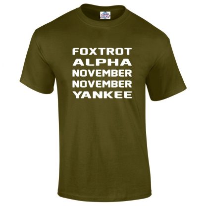 Mens F.A.N.N.Y T-Shirt - Military Green, 2XL