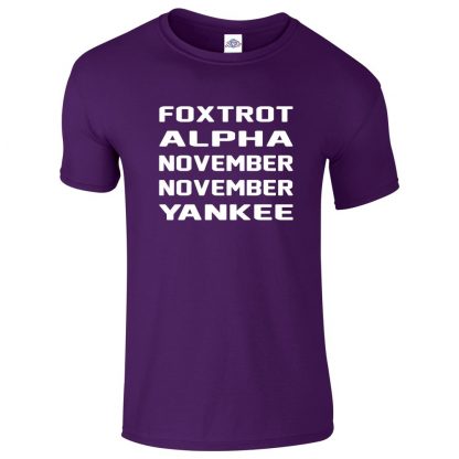 Mens F.A.N.N.Y T-Shirt - Purple, 2XL