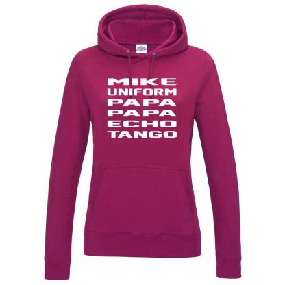 Ladies M.U.P.P.E.T Hoodie - Hot Pink, 18