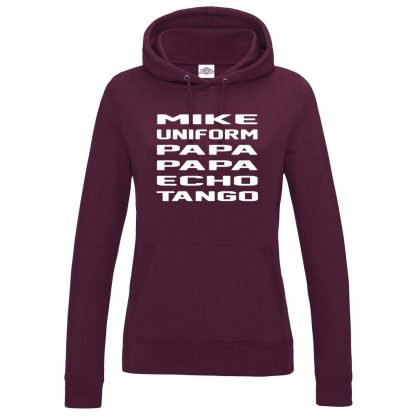 Ladies M.U.P.P.E.T Hoodie - Maroon, 18