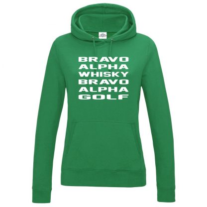 Ladies B.A.W.B.A.G Hoodie - Kelly Green, 18