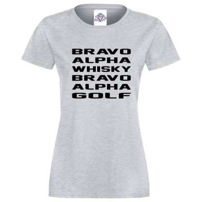 Ladies B.A.W.B.A.G T-Shirt - Heather Grey, 18