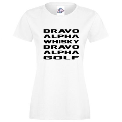 Ladies B.A.W.B.A.G T-Shirt - White, 18