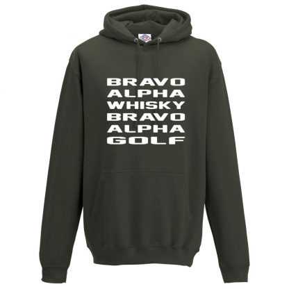 Mens B.A.W.B.A.G Hoodie - Olive Green, 2XL