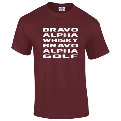 Mens B.A.W.B.A.G T-Shirt - Maroon, 2XL