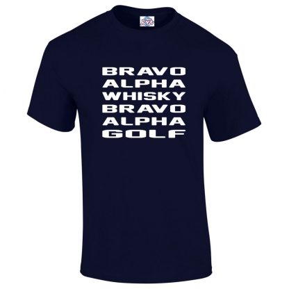 Mens B.A.W.B.A.G T-Shirt - Navy, 5XL