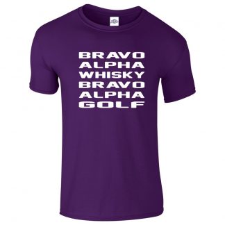 Mens B.A.W.B.A.G T-Shirt - Purple, 2XL