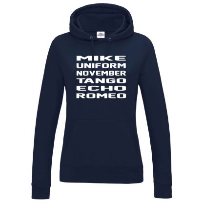 Ladies M.U.N.T.E.R Hoodie - Navy, 18