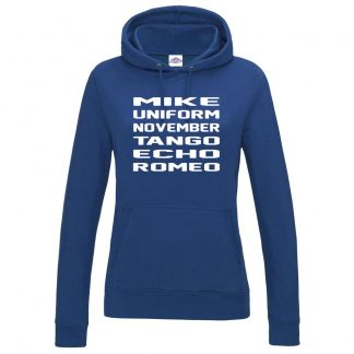 Ladies M.U.N.T.E.R Hoodie - Royal Blue, 18