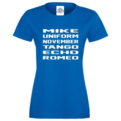 Ladies M.U.N.T.E.R T-Shirt - Royal Blue, 18