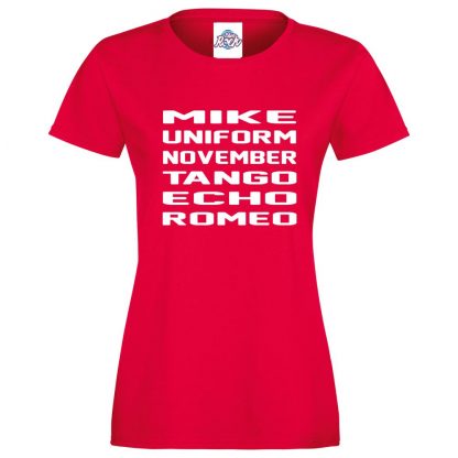 Ladies M.U.N.T.E.R T-Shirt - Red, 18