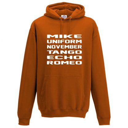 Mens M.U.N.T.E.R Hoodie - Orange, 2XL