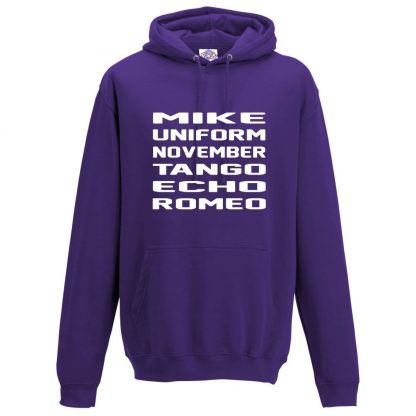 Mens M.U.N.T.E.R Hoodie - Purple, 3XL